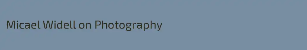 Micael Widell on Photography
